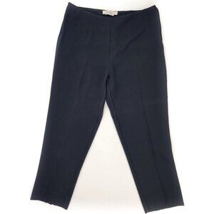 MARINA RINALDI Max Mara Black Crepe Dress Pants Side Zip